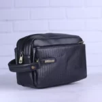 کیف دوشی چرم چرمسال طرح پوست مار مشکی A 944/1 - Image 2