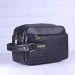 کیف دوشی چرم چرمسال طرح پوست مار مشکی B 941/1 - Image 2