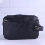 کیف دوشی چرم چرمسال طرح پوست مار مشکی B 944/1 - Image 3