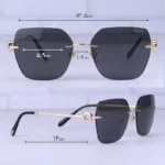 عینک آفتابی شوپارد زنانه بدون فریم عدسی مشکی SCHL 29S 0300 - Image 2