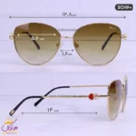 عینک اورجینال فلزی شوپارد قهوه ای کد SCH 60 - Image 2