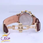 ساعت مچی سیتیزن مردانه بند چرم قاب طلایی کرنوگراف G8111/5 - Image 2