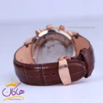 ساعت سیتیزن مردانه بند چرم قهوه ای قاب رزگلد کرنوگراف G9235/1 - Image 3