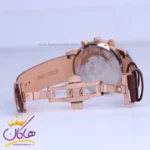 ساعت سیتیزن مردانه بند چرم قهوه ای قاب رزگلد کرنوگراف G9235/1 - Image 2
