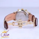 ساعت سیتیزن مردانه بند چرم قهوه ای قاب طلایی کرنوگراف G9235/3 - Image 2