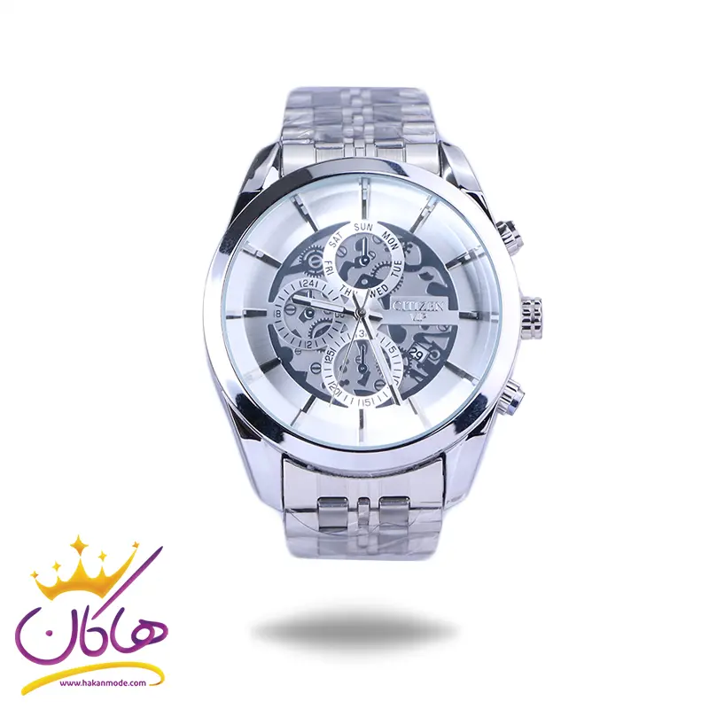 Citizen-VIP-watch-code-G029.31.webp ساعت مچی سیتیزن مردانه فلزی نقره ای G 029/3 - Image 1