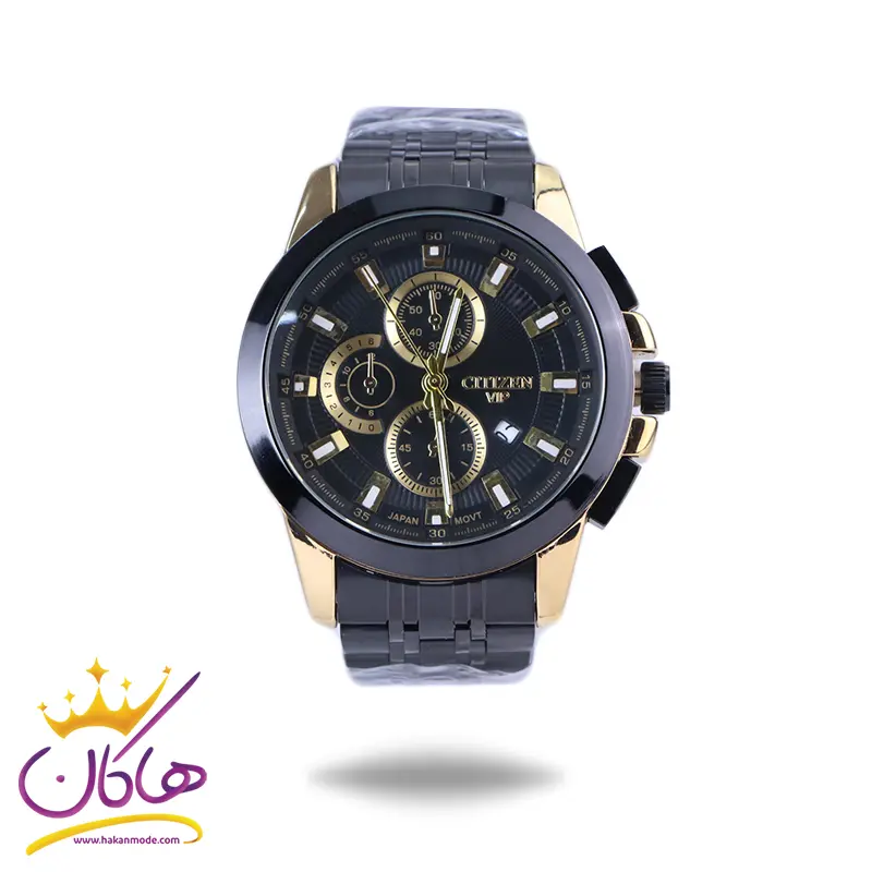Citizen-VIP-watch-code-G2363.191.webp ساعت مچی عقربه ای سیتیزن مردانه فلزی مشکی G 2363/19 - Image 1