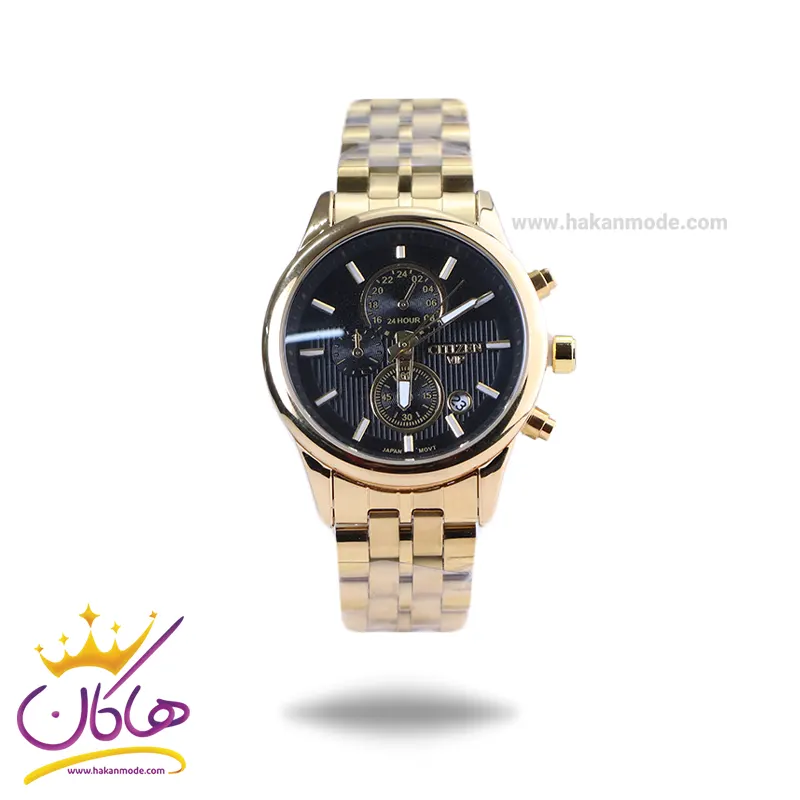 Citizen-VIP-watch-code-L-2363.171.webp ساعت مچی عقربه ای سیتیزن زنانه فلزی طلایی L 2363/17 - Image 1