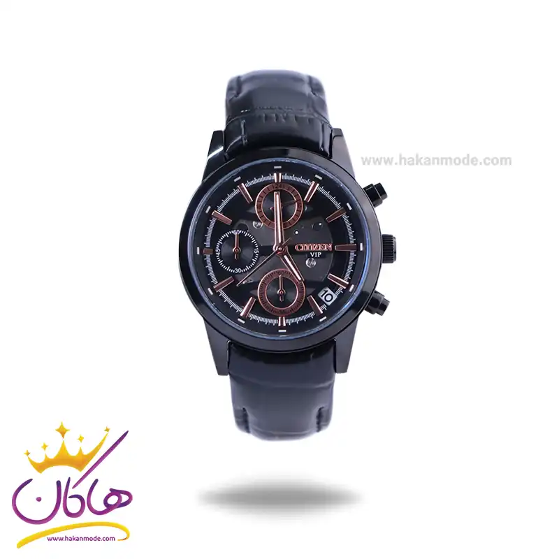 Citizen-VIP-watch-code-L-9234.21.webp ساعت مچی سیتیزن زنانه بند چرم مشکی کرنوگراف L9234/2 - Image 1
