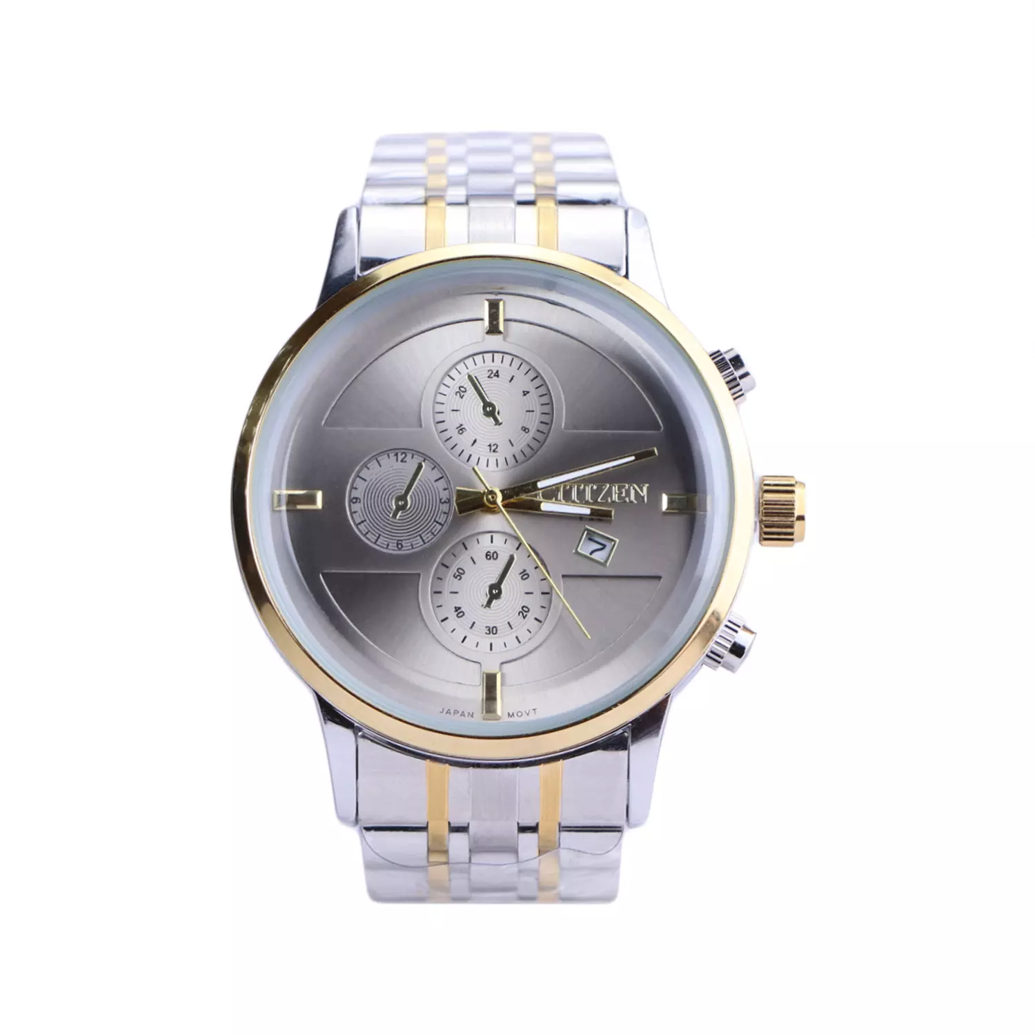 Citizen-Watch-Code-G-124.91-1.webp ساعت عقربه ای سیتیزن مردانه فلزی طلایی نقره ای G 124/9 - Image 1