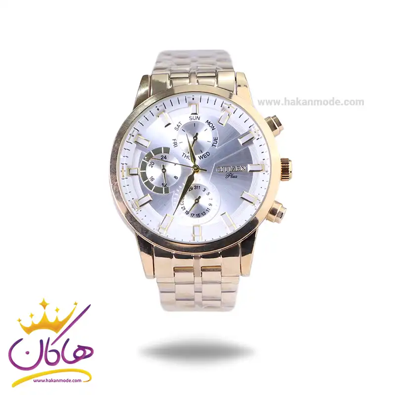 Citizen-watch-code-HT-1390G.11.webp ساعت مچی عقربه ای سیتیزن مردانه فلزی طلایی HT1390G/1 - Image 1