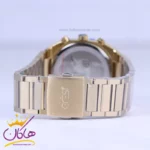 ساعت عقربه ای کرست مردانه فلزی طلایی صفحه مربع crest 6290/5 - Image 3