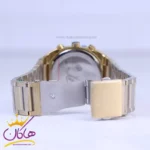 ساعت عقربه ای کرست مردانه فلزی طلایی صفحه مربع crest 6290/5 - Image 2