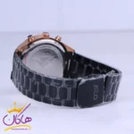 پک ساعت مچی مردانه کرست استیل مشکی قاب رزگلد 9019/3 - Image 5