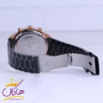 پک ساعت مچی مردانه کرست استیل مشکی قاب رزگلد 9019/3 - Image 4