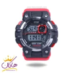 ساعت مچی مردانه کرست پرو دیجیتالی بند رابر قرمز مشکی crest 9507/1