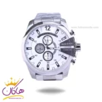 ساعت عقربه ای دیزل مردانه فلزی نقره ای شاخدار 555/2