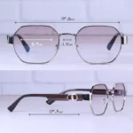 عینک زنانه فشن دیور نقره ای چند ضلعی A 083/4 - Image 2