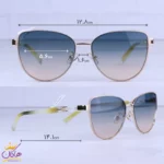 عینک آفتابی دیور زنانه فریم پروانه ای فلزی 5G02/3 - Image 2