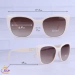 عینک آفتابی دیور زنانه فریم پروانه ای سفید 6762/1 - Image 2