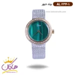 ساعت دیور زنانه فلزی بند حصیری صفحه سبز AL 234/1