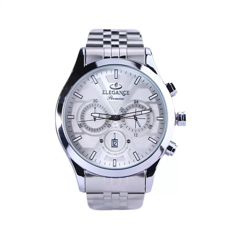 Elegance-Premier-watch-code-G-1319.111.webp ساعت مچی الگانس پریمیر مردانه فلزی صفحه سفید G 1319/11 - Image 1