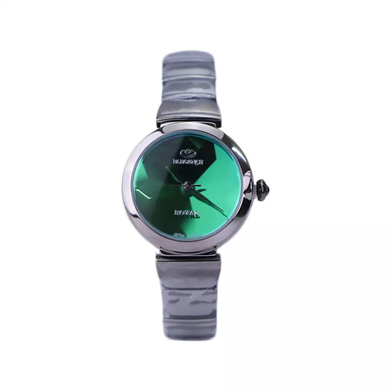Elegance-Royal-Watch-Code-ER-2178.21.webp ساعت مچی الگانس زنانه فلزی دودی صفحه آینه ای سبز ER 2178/2 - Image 1