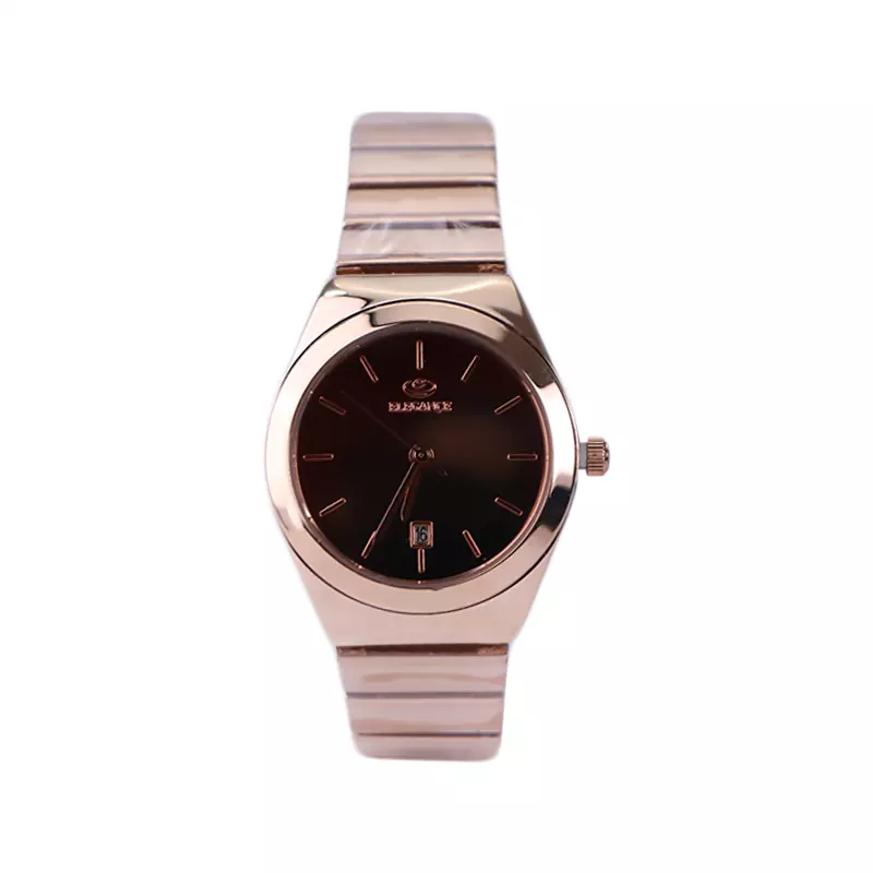 Elegance-Royal-Watch-Code-ER-2227.51.webp ساعت مچی الگانس زنانه فلزی قاب گرد رزگلد ER 2227/5 - Image 1
