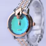 ساعت مچی الگانس زنانه فلزی نقره ای رزگلد طرح مار ER 2204/9 - Image 2