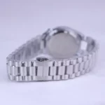 ساعت مچی الگانس زنانه فلزی نقره ای صفحه سرمه ای L 981/2 - Image 4