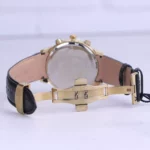 ساعت مچی مردانه الگانس چرم صفحه مشکی قاب طلایی G 1236/10 - Image 4