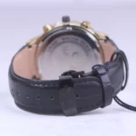 ساعت مچی مردانه الگانس بند چرم مشکی طلایی G 1236/12 - Image 4