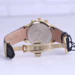 ساعت مچی مردانه الگانس بند چرم مشکی قاب طلایی G 1237/2 - Image 2