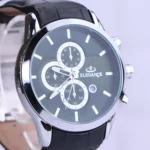 ساعت مچی مردانه الگانس بند چرم مشکی صفحه سبز G 1237/7 - Image 2