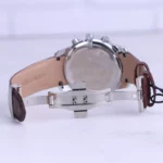 ساعت مچی مردانه الگانس بند چرم قهوه ای صفحه سفید G 1239/3 - Image 2