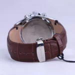 ساعت مچی مردانه الگانس بند چرم قهوه ای قاب نقره ای G 1246/4 - Image 3