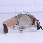 ساعت مچی مردانه الگانس بند چرم قهوه ای قاب نقره ای G 1246/4 - Image 2