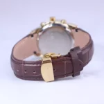 ساعت مچی الگانس زنانه بند چرم قهوه ای قاب طلایی L 1196/4 - Image 3