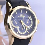 ساعت مچی الگانس زنانه بند چرم مشکی صفحه دودی L 1238/14 - Image 2