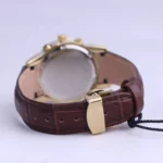 ساعت مچی الگانس زنانه بند چرم قاب طلایی صفحه سفید L 1238/4 - Image 3