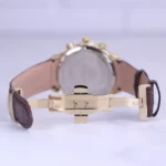ساعت مچی الگانس مردانه چرم قاب طلایی صفحه قهوه ای G 1191/3 - Image 3