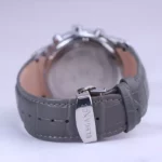 ساعت مچی الگانس مردانه بند چرم طوسی قاب نقره ای G 1196/7 - Image 4