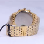 ساعت مچی الگانس مردانه فلزی طلایی صفحه آبی G 9766/4 - Image 3