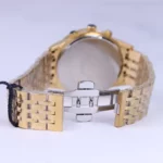 ساعت مچی الگانس مردانه فلزی طلایی صفحه آبی G 9766/4 - Image 2