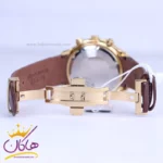 ساعت عقربه ای الگانس مردانه بند چرم قهوه ای قاب طلایی ER2127/5 - Image 2