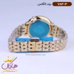 ساعت الگانس زنانه فلزی طلایی نگین دار 783/3 - Image 3