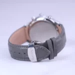 ساعت مچی الگانس مردانه بند چرم طوسی قاب نقره ای G 1191/1 - Image 3