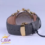 ساعت عقربه ای الگانس مردانه بند چرم طوسی G1196/2 - Image 3