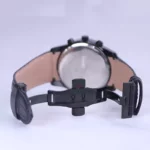 ساعت مچی الگانس مردانه بند چرم تمام مشکی G 1196/5 - Image 2