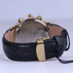 ساعت مچی الگانس مردانه چرم مشکی قاب طلایی G 1201/1 - Image 3